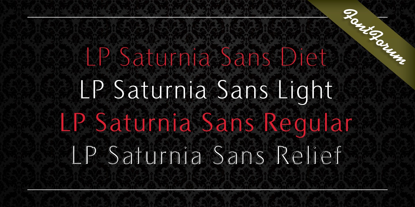 Пример шрифта LP Saturnia Relief